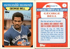 1988  Topps Kmart Memorable Moments #1 George Bell Blue Jays Baseball Card