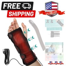 Hand  Wrist Heating Pad Wraps Heated Auto Shut Off Therapy Electric Heated B...