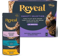 Reveal Natural Wet Cat Food, 12 Count, Grain Free, 2.47 Ounce Pack of 12 