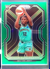 2021-22 Panini Prizm WNBA Michaela Onyenwere Prizms Green RC #94 Liberty