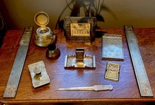 Antique Tiffany Studios New York American Indian Pattern, 9 Pieces:Extraordinary