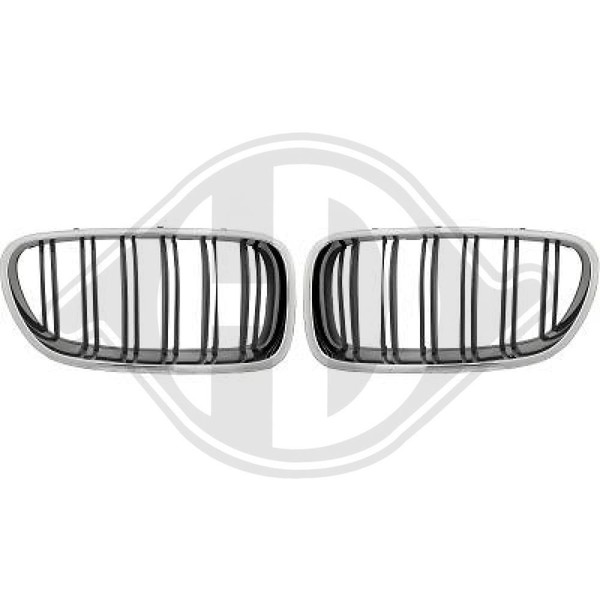 KüHlergrill KüHlergitter Schwarz Chrom FüR Bmw 5Er Touring F11 F10-image