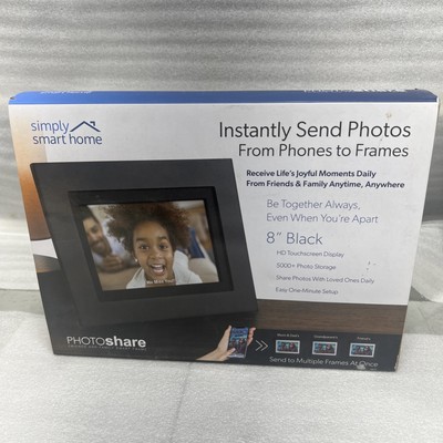 NEW SimplySmart Home - PhotoShare Friends and Family Smart Frame 8'' - Black