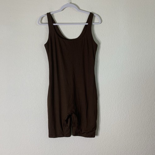 Bumpsuit Womens Brown The Cindy Maternity Romper L