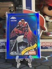 2025 Topps Chrome Marvel Blue Refractor 176/299 Falcon #80