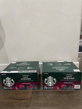 2 Pack Starbucks Coffee Caffe Verona Dark Roast K-Cup Pod 72 Count Nov 2026