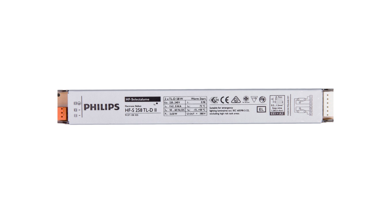 258 TLD II Electronic Ballast 2x58W HF-S 913713032566