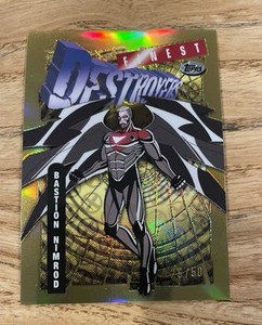 2025 Topps Finest X-Men '97 Gold Refractor #90 Bastion Nimrod 25/50 -JOE