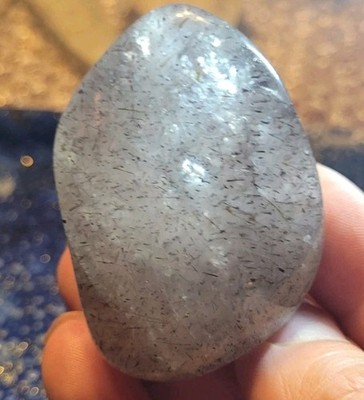Polished Hematite Inclusion Smoky Quartz from Brazil | Needle, Discs Inclusions 