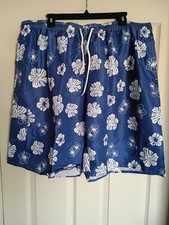 Scotamalone Men's Blue Swim Trunks 100 Nylon with Side Pockets Size 3XL