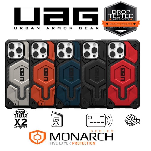 UAG Monarch Pro Magsafe Carbon Case Rugged Cover for Apple iPhone 16 Pro Max - 第 1/17 張圖片