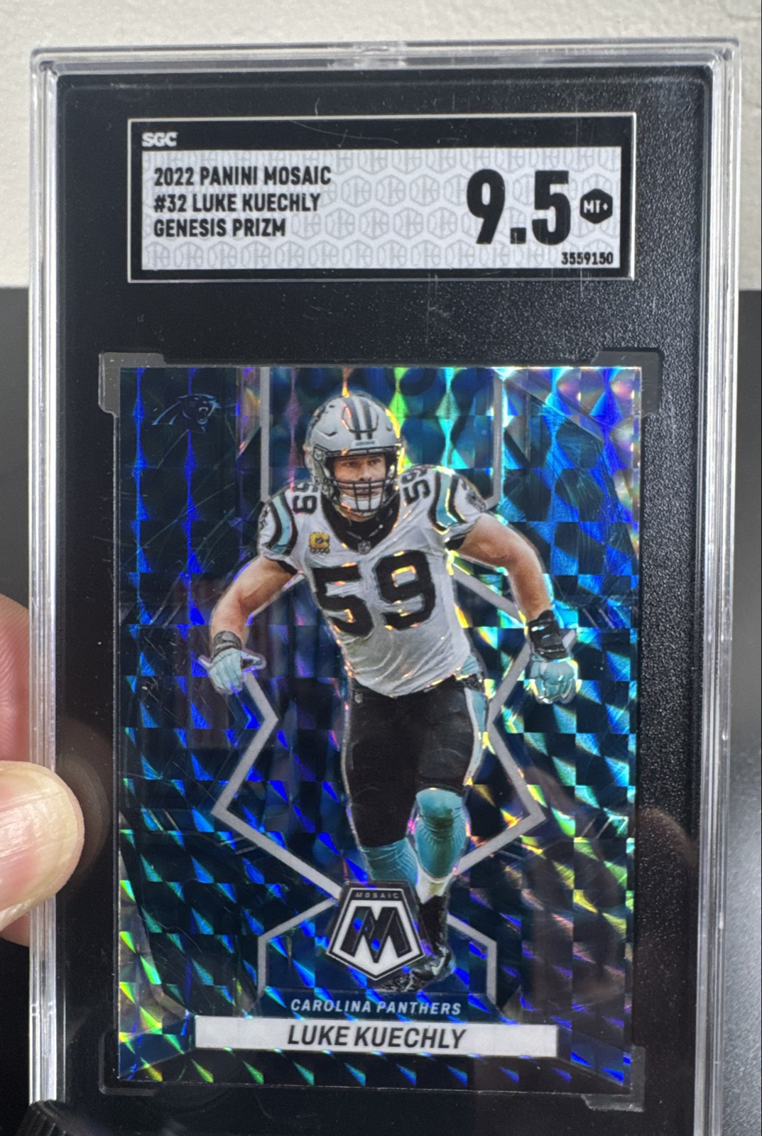 2022 Panini Mosaic - Luke Kuechly #32 Genesis Mosaic Prizm