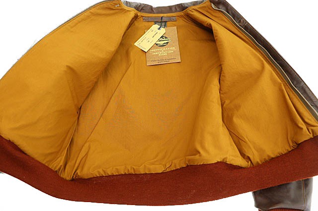 Buzz Rickson's A-2 Jacket Red Rib Version Back Pa… - image 6