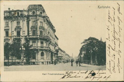 Ansichtskarte Karlsruhe Karl Friedrichstrasse 1903  (Nr.9504)