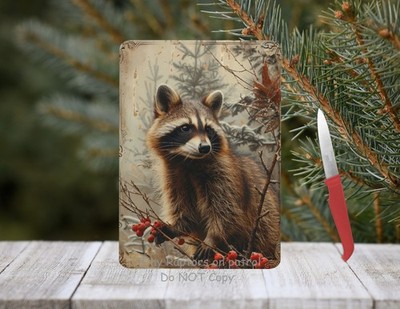 Raccoon~Vertical~ 11 x 8~ Tempered Glass Cutting Board~FREE shipping~CHOICE~Gift