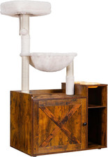Cat Tree with XL Litter Box Enclosure, All-In-One Cat Tower for Indoor Cats with