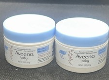 Aveeno Baby Eczema Therapy Nighttime Balm with Colloidal Oatmeal 1 oz Jar. 2pk