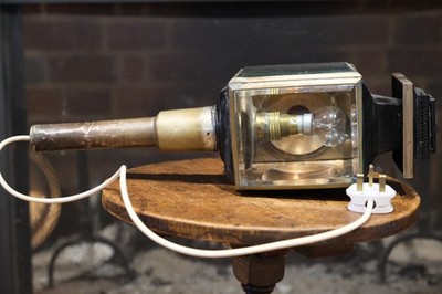 Viktorianische edwardianische Raydyot Patent Kutsche Kutsche Lampe elektrischer Umbau