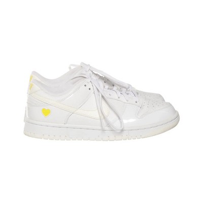 Nike, Sneaker, Größe: 39, Dunk Low 'Yellow Heart', Leder, Weiß, Damen #eF5
