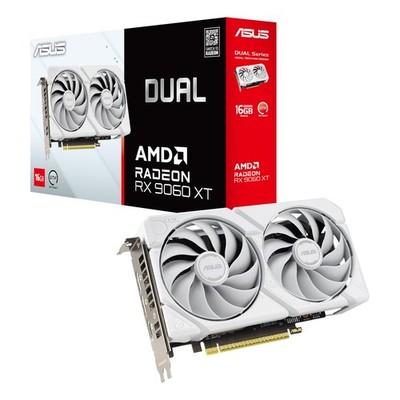 Grafikkarte ASUS Dual Radeon RX 9060 XT 16GB White Grafikkarte - 16GB GDDR6, HDM