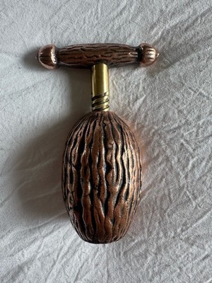 1950s GES. GESCHUTZT Vintage Bronze Nutcracker Walnut Shape Screw up and down