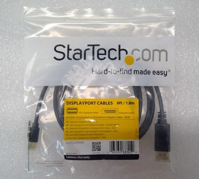 NEW StarTech.com 6FT Mini DisplayPort to Display Port DP Adapter Cable MDP2DPMM6