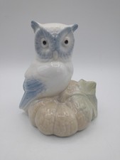 Vintage Porcelain Owl , Valencia Spain. 13cm Tall. USED Collectable in VGC