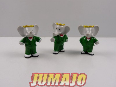 FIG12: 3er Set PVC Figuren Elefant ''Babar'' 1990 5,5cm: Babar