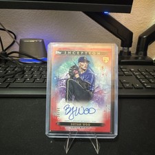 2024 Topps Inception BRYAN WOO Rookie Red On Card Auto /50 . rookie card picture