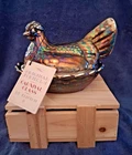 VINTAGE FENTON AMETHYST CARNIVAL GLASS HEN ON NEST ( BIG BERTHA 8 in.) MARKED