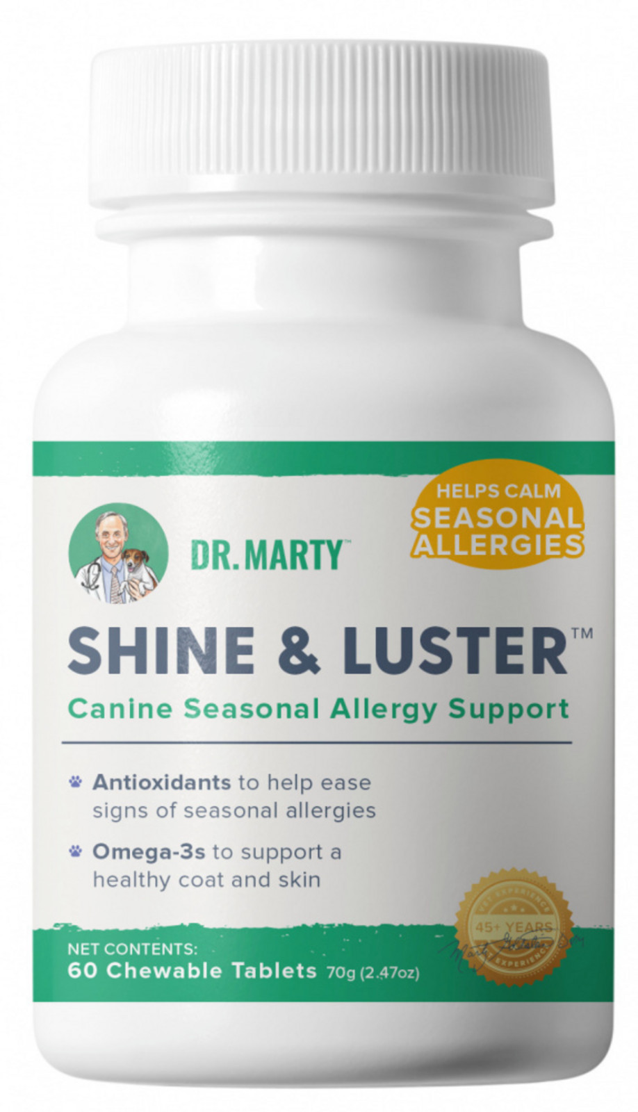 Dr. Marty Shine & Luster Dog Supplements skin and coat 60 ch