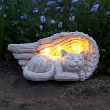 Forever My Guardian Angel Cat Memorial Garden Solar Light Gift