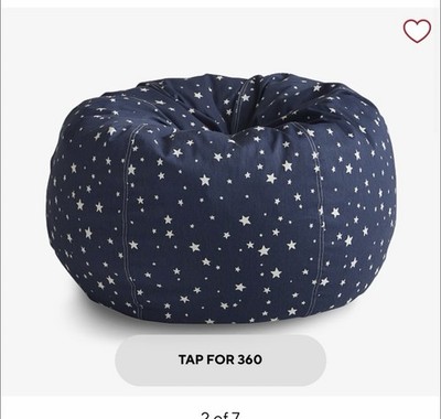 Pottery Barn Anywhere Beanbag Slip Cover NIP Glow In The Dark Scattered Stars