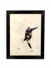 Dipinto a mano di Adriano Inter "Pallonata" su tela 30x40cm