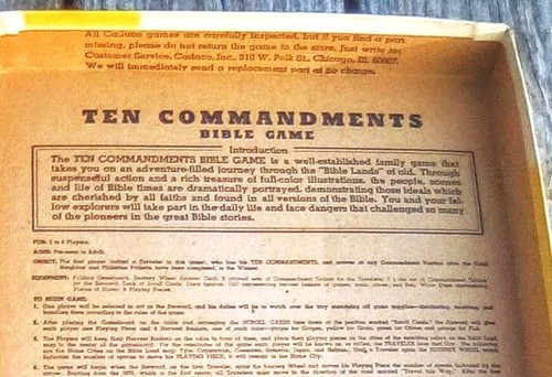 Vintage 1966 Ten Commandments Bible Board Game A Great Cadaco Game No 263 In Box - Picture 7 of 23