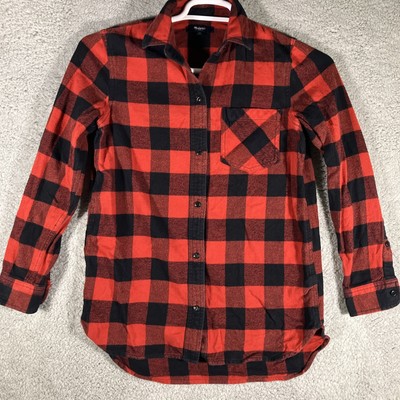 Madewell Buffalo Plaid Flannel Shirt Womens XS Outdoors Cabincore Fireside Cozy