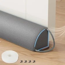 Door Draft Stopper 36 Inches, Weighted Triangular Door Snake for Winter Noise Bl
