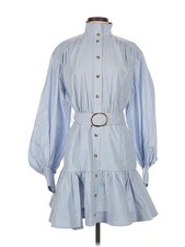 Zimmermann Women Blue Striped Utility Mini Dress 8