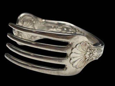 Tiffany Co. King English Fork Bangle Vintage Bracelet 1885 Silver