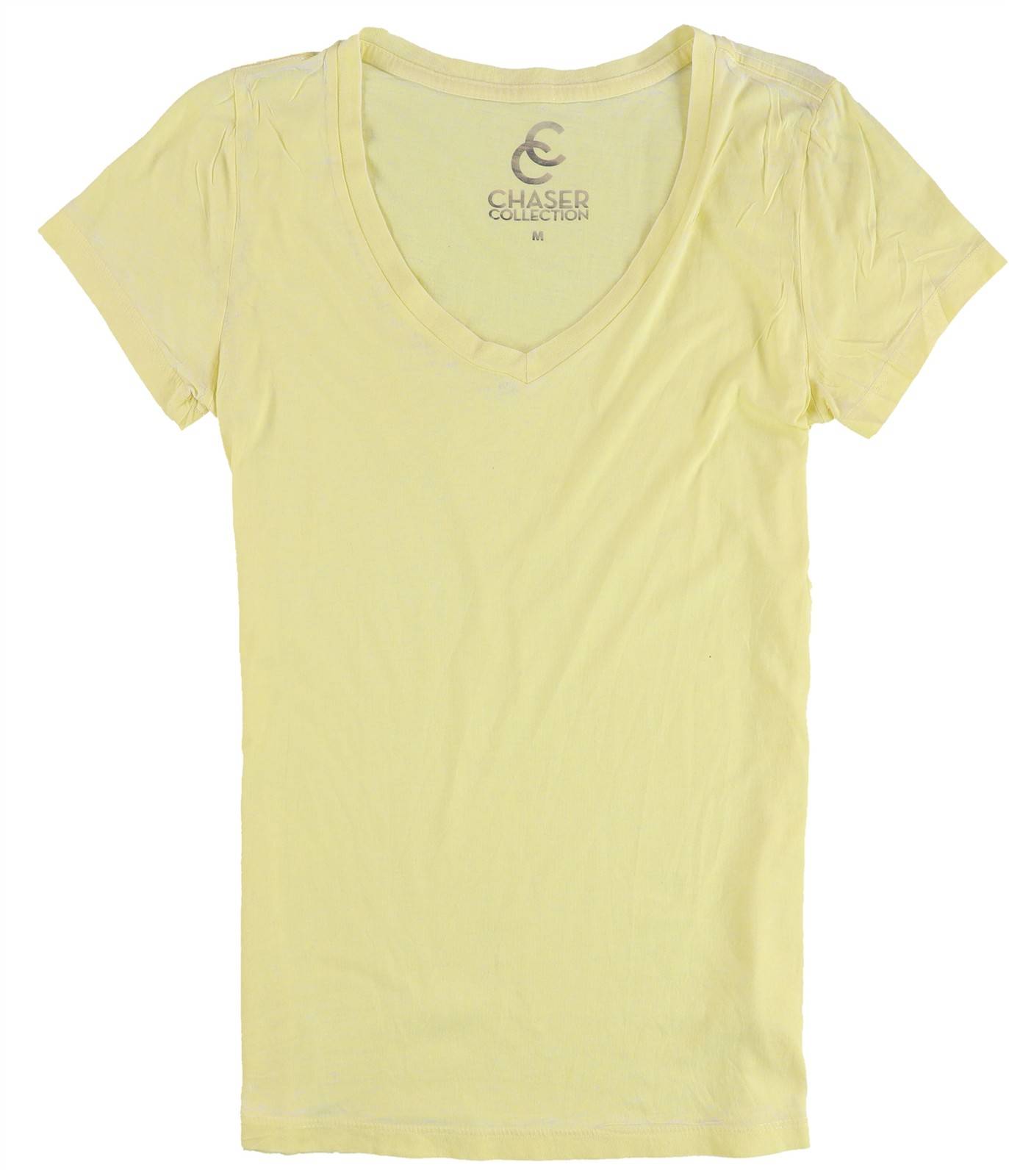 Chaser Collection Womens Solid Basic T-Shirt, Yel… - image 1