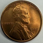 1950 S Uncirculated Lincoln Wheat Cent Exact Coin Imaged #LWC2354