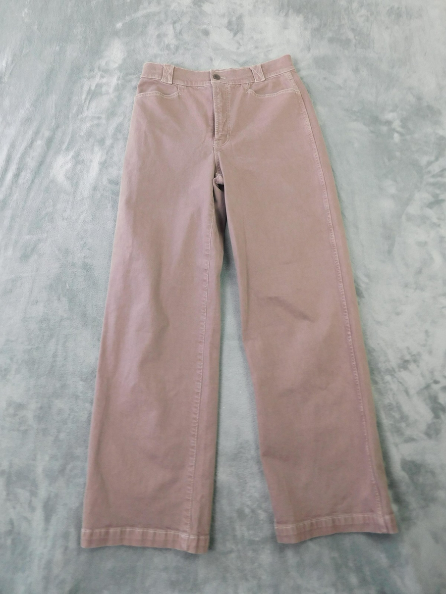 Madewell Pants Womens 27 Pink Emmett Wide Leg High Rise Chino