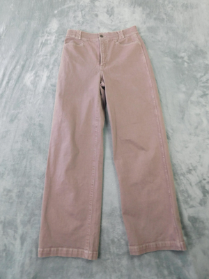Madewell Pants Womens 27 Pink Emmett Wide Leg High Rise Chino