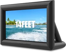 Inflatable Projector Screen,14FT Portable Blow Up Projector Screen, Front & Rear
