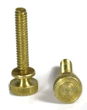 Brass Knurled Head Thumb Screw Machine Screws #6-32 QTY 25