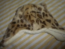 nwt Cherokee leopard ears faux fur winter hat infant girl