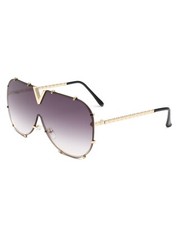 Trendy Oversized Sunglasses for Women - Luxury Aviator Style Sun Glasses