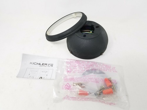 Kichler 337008DBK Distressed Black 6" Diameter Ceiling Fan Flush Mount Kit - Picture 4 of 4