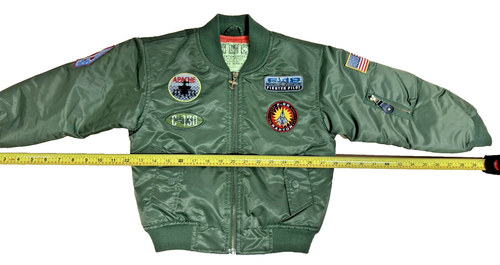 UP AND AWAY MA-1 Flight Jacket Patches Top Gun Pilot Sage Green Sz 4/6 - Picture 8 of 9