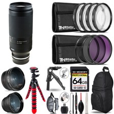 Tamron 70-300mm f/4.5-6.3 Di III RXD Lens Z -3 lens Tripod Backpack -64GB